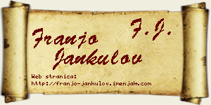Franjo Jankulov vizit kartica